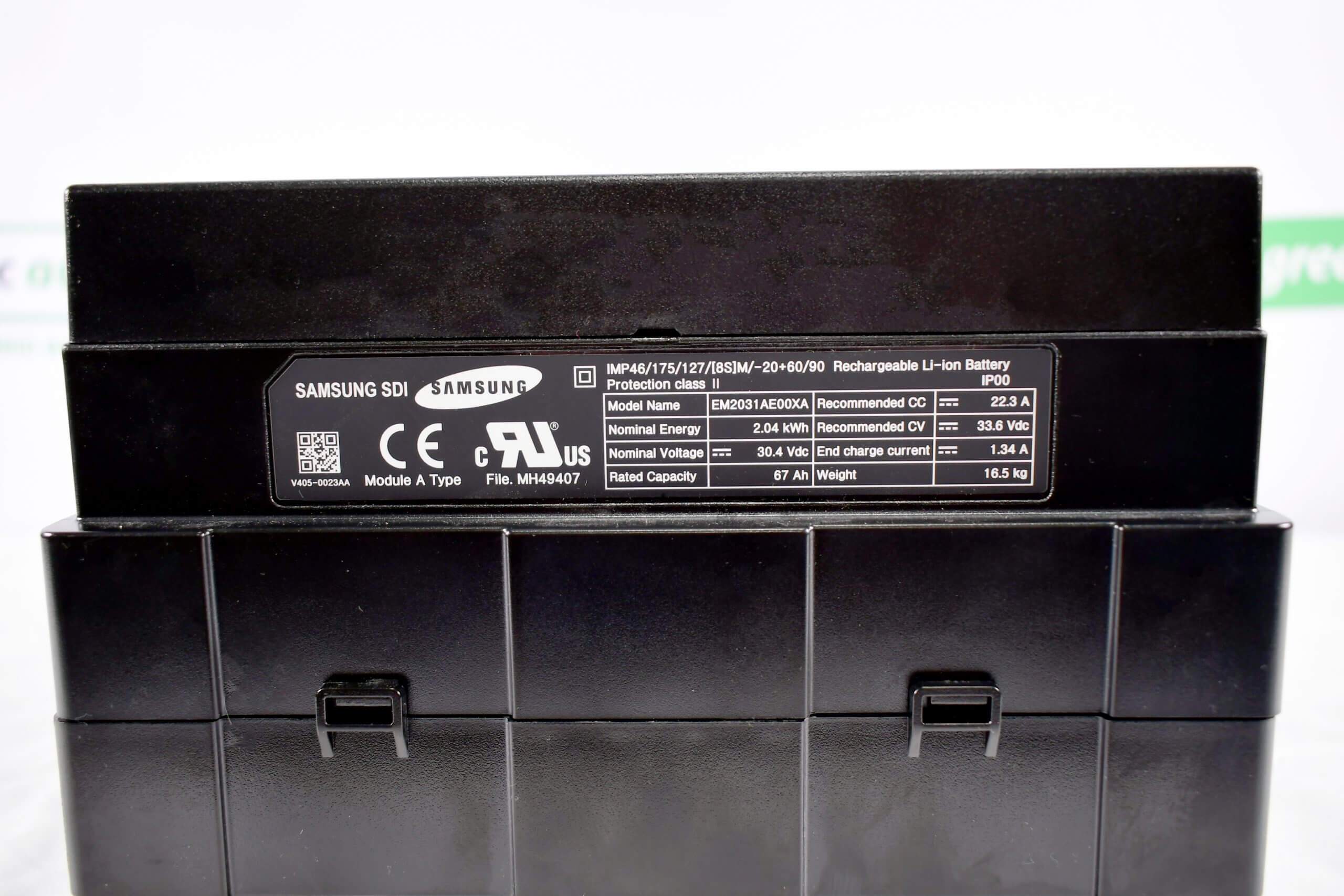 Samsung SDI NMC 24V 67Ah 2.02kWh Brand New 8S Battery Module