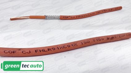 11 AWG Orange Shielded Copper Wire By the foot Prysmian Group FHLR91XC91X