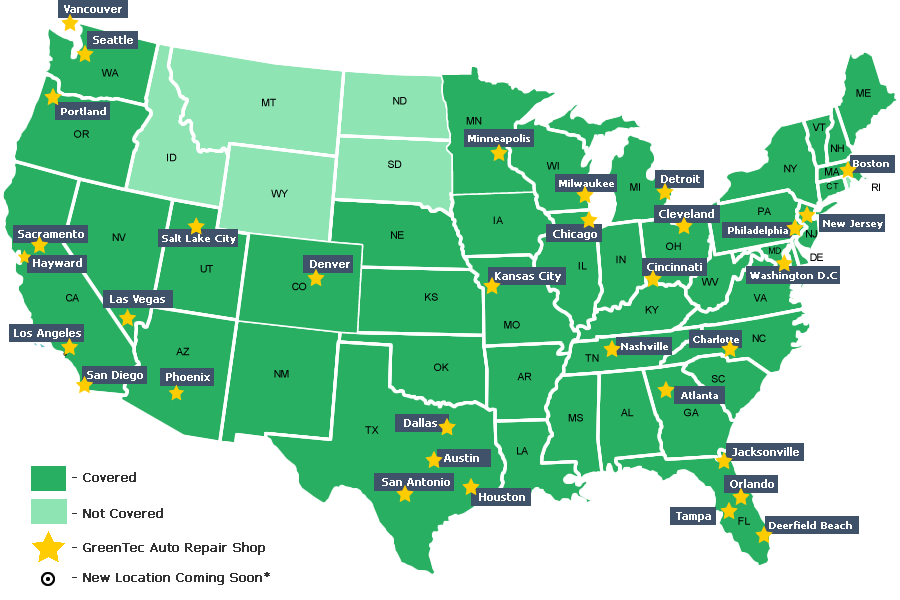 Hybrid Battery Installation Coverage Map